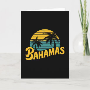 Hamas Vacation Beach Palm Retro Tropical  Card