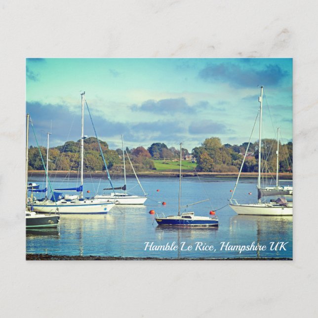 Hamble Le Rice Waters Edge Hampshire Postcard (Front)
