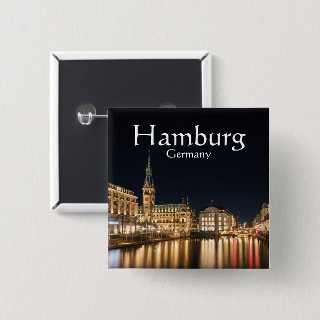 Hamburg 15 Cm Square Badge (Front & Back)
