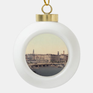 Hamburg Alsterarkaden Deutschland Alster Germany Ceramic Ball Christmas Ornament
