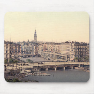 Hamburg Alsterarkaden Deutschland Alster Germany Mouse Pad