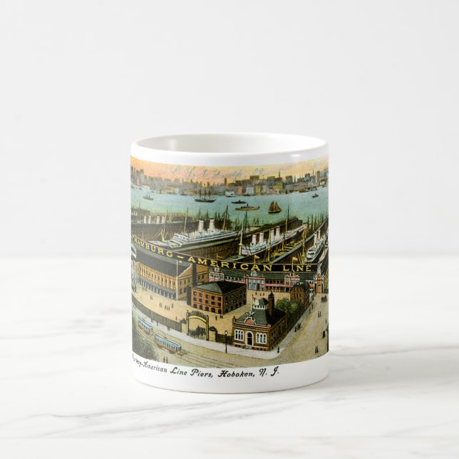 Hamburg-American Line, Hoboken, New Jersey Coffee Mug (Center)