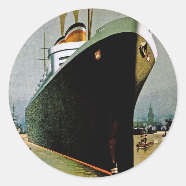 Hamburg-Amerika Line Classic Round Sticker (Front)