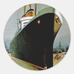 Hamburg-Amerika Line Classic Round Sticker