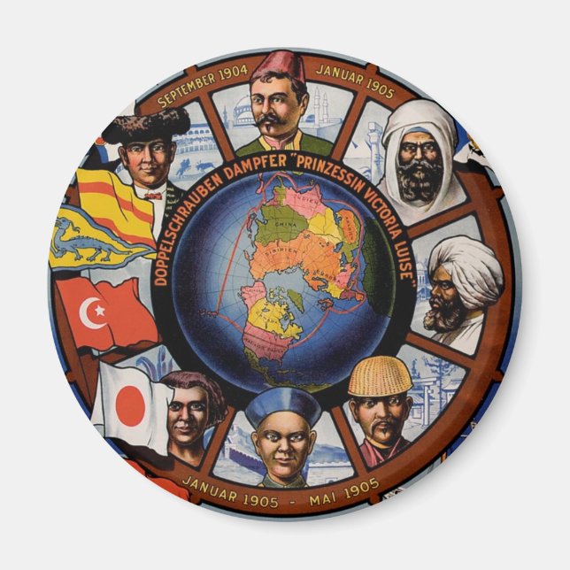 Hamburg Amerika Line Poster Magnet (Front)