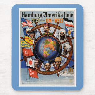 Hamburg Amerika Line Poster Mouse Pad