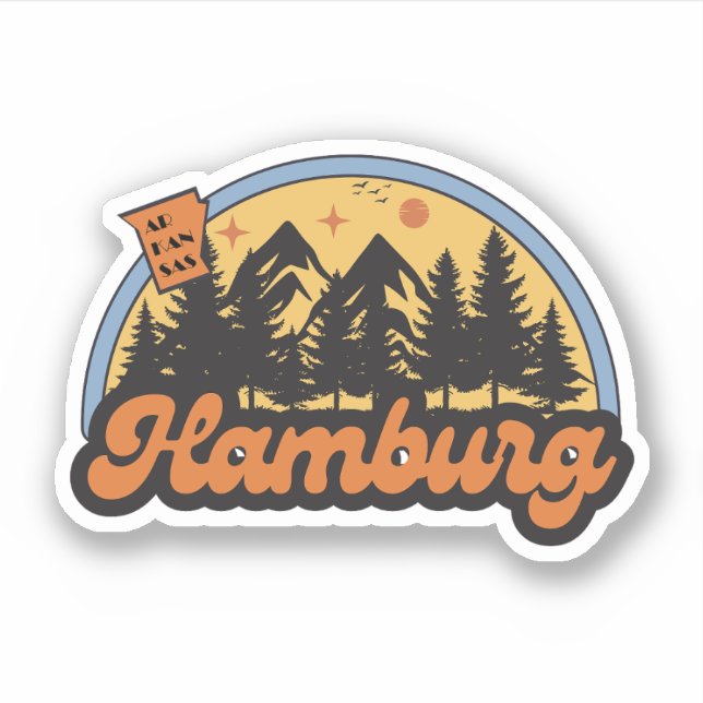 Hamburg, Arkansas  Sticker (Front)