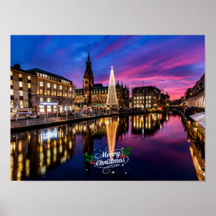 Hamburg Christmas Market Poster