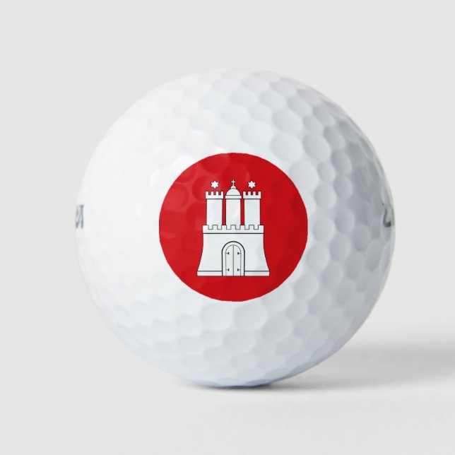 Hamburg city flag Germany symbol Golf Balls (Front)