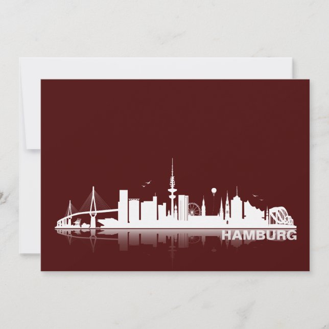 Hamburg City Skyline Card/Folding Card/Invitation Invitation (Front)