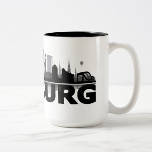 Hamburg City Skyline Tasse v Becher Two-Tone Coffee Mug