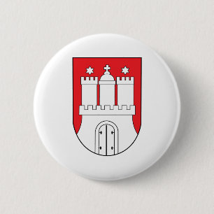 Hamburg Coat Of Arms 6 Cm Round Badge
