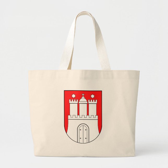 Hamburg coat of arms large tote bag (Front)