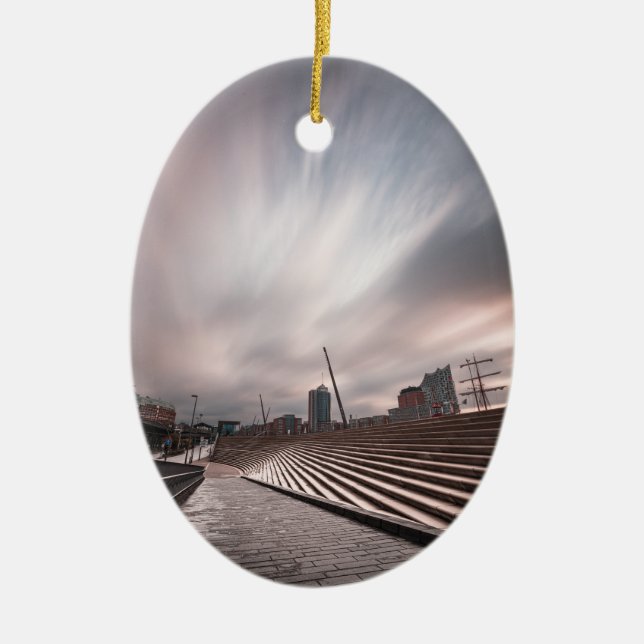 Hamburg Germany Ceramic Ornament (Front)