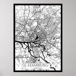 Hamburg Germany City Map Poster