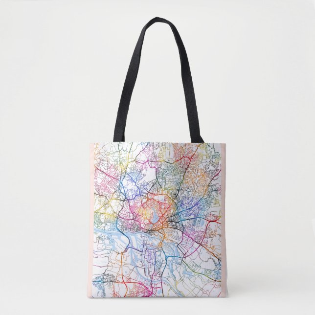 Hamburg Germany City Map Tote Bag (Front)