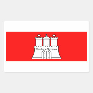 Hamburg, Germany flag Rectangular Sticker