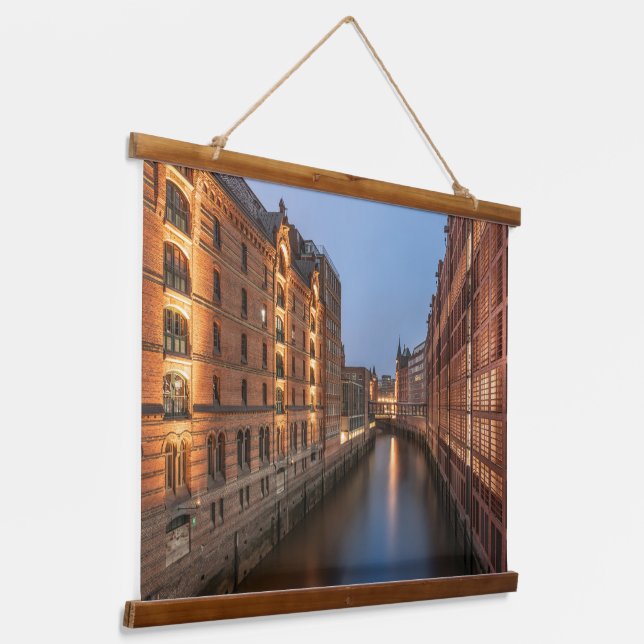 Hamburg Germany Hanging Tapestry (Angled)