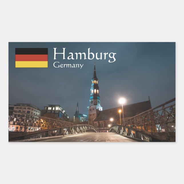 Hamburg Germany Rectangular Sticker (Front)