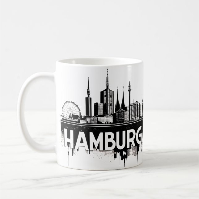 Hamburg Germany Skyline–Cityscape Urban Reflection Coffee Mug (Left)