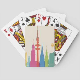 Hamburg Germany Skyline Playing Cards