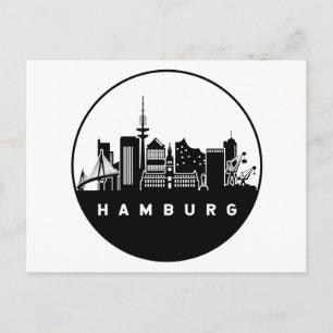 Hamburg Germany Skyline Postcard