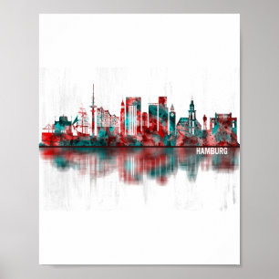 Hamburg Germany Skyline Poster