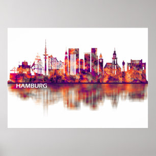 Hamburg Germany Skyline Poster
