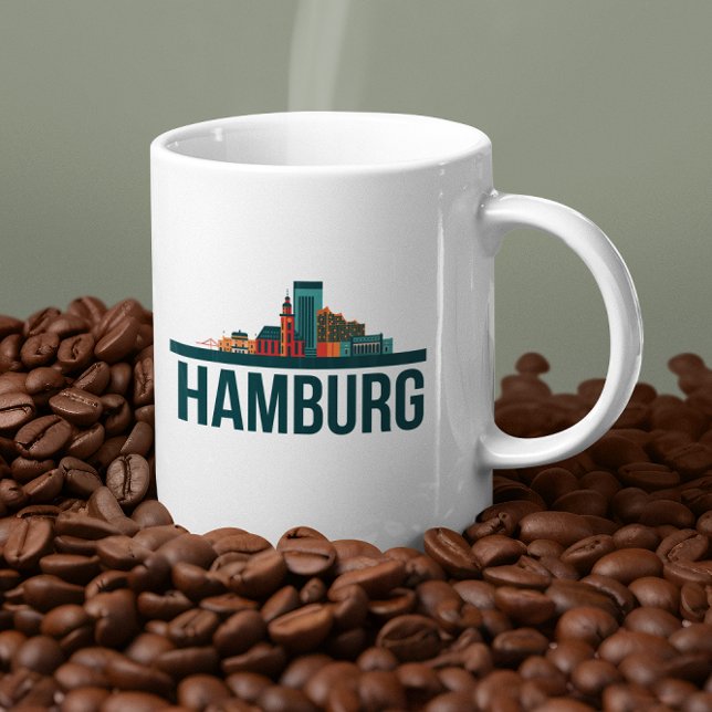Hamburg Germany Skyline T-Shirt  Coffee Mug (Hamburg Germany coffee mug)