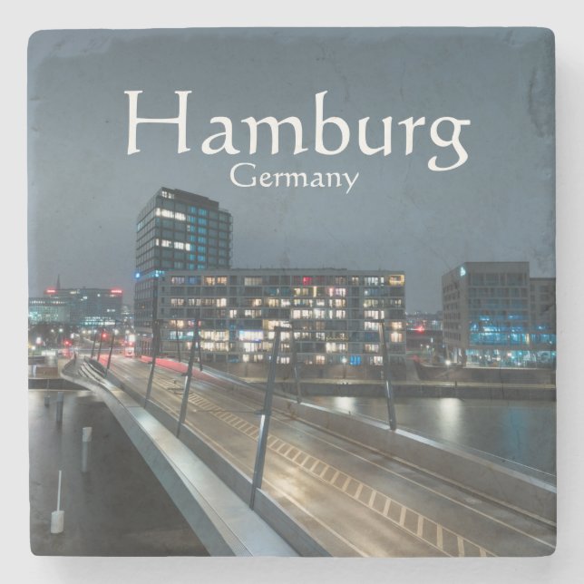 Hamburg Germany Stone Coaster (Front)