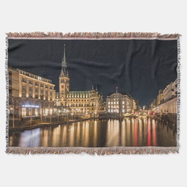 Hamburg Germany Throw Blanket (Front)