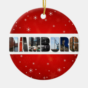 Hamburg Germany Travel Photos Christmas Ceramic Ornament