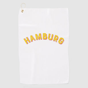 Hamburg, Germany Vintage Arch Golf Towel