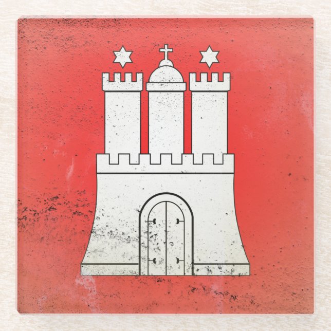 Hamburg Glass Coaster (Front)