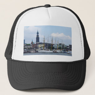 Hamburg Harbor Hafen Michel Deutschland Schiffe Trucker Hat