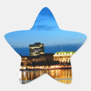 Hamburg Harbour Hafen Deutschland Alster Night Star Sticker