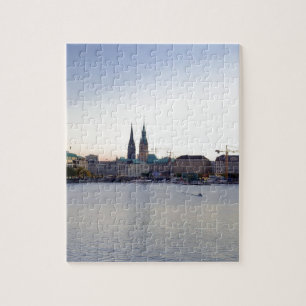 Hamburg Harbour Hafen Hamburger Deutschland Jigsaw Puzzle