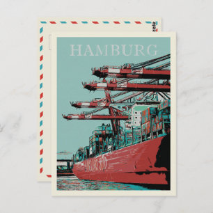 Hamburg harbour - Iconic Port City Postcard