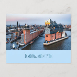 Hamburg, meine Perle - Postkarte Erinnerungskarte Holiday Postcard