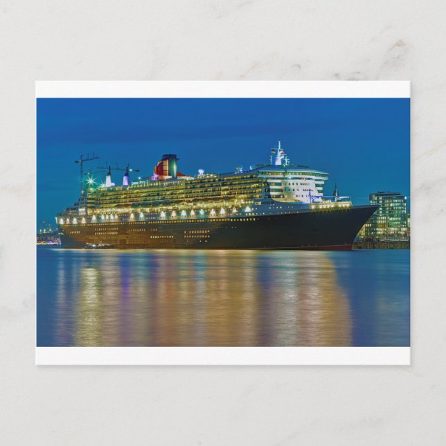 Hamburg Queen Marry 2 Postcard (Front)