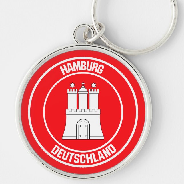 Hamburg Round Emblem Key Ring (Front)