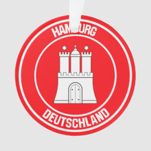 Hamburg Round Emblem Ornament
