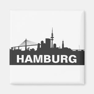 Hamburg Skyline refrigerator Magnet