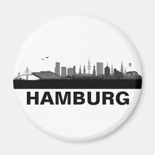 Hamburg Skyline refrigerator Magnet