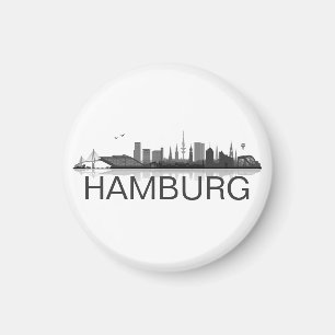 Hamburg Skyline refrigerator Magnet
