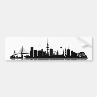 Hamburg Skyline Stikleber Bumper Sticker