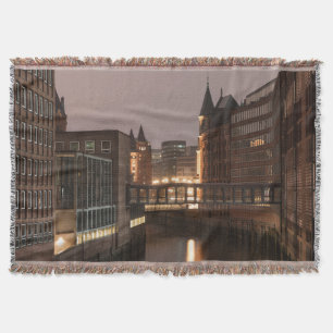 Hamburg Speicherstadt Throw Blanket