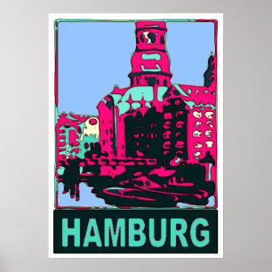Hamburg Travel Poster