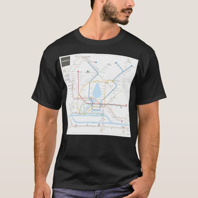 Hamburg U-Bahn S-Bahn map T-Shirt (Front)