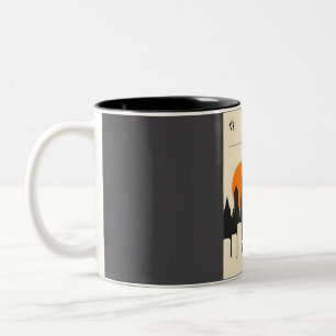 Hamburg Vintage Book Cover Travel Poster Two-Tone Coffee Mug